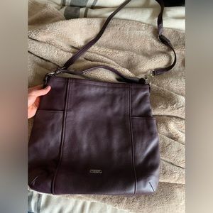 Coach Tote/Crossbody in Pebble Eggplant Purple